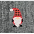 thumbnail image 7 of Serafina Home Christmas Gnomes Towel Set: Dark Grey Fingertip Towels with Red White Embroidery Jolly Nordic Gnome, Set of 2, 7 of 7