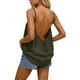thumbnail image 3 of TaTaai Bohemian Style Backless Tank for Women， Adjustable Strap Sleeveless Top， Lightweight Loose Fit Beach Blouse with Ruffle Detail Gift, 3 of 5