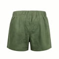 thumbnail image 6 of Sheghy Womens Shorts 100%Cotton Women Casual High Waist Plus Size Non-Stretch Textured Ruched Shorts with Button Drawstring & Pockets Green XL, 6 of 7