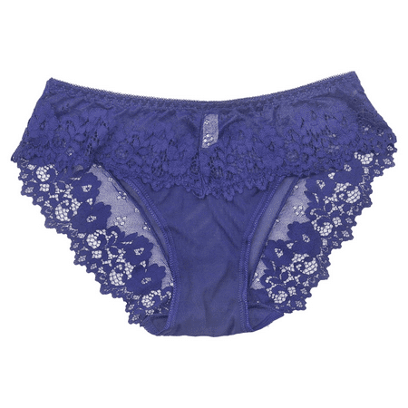 Fulorrnie Underwear for Women Seamless Briefs Comfort High Waisted Panties Cute Cheeky Elastic Waist Waistband Panty  Blue  XL