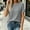 Gray, variant on Womens Frenchy Summer Tops Crewneck Short Sleeve Button Decor T Shirts Casual Waffle Knit Jacquard Blouses Top Shirts XXL