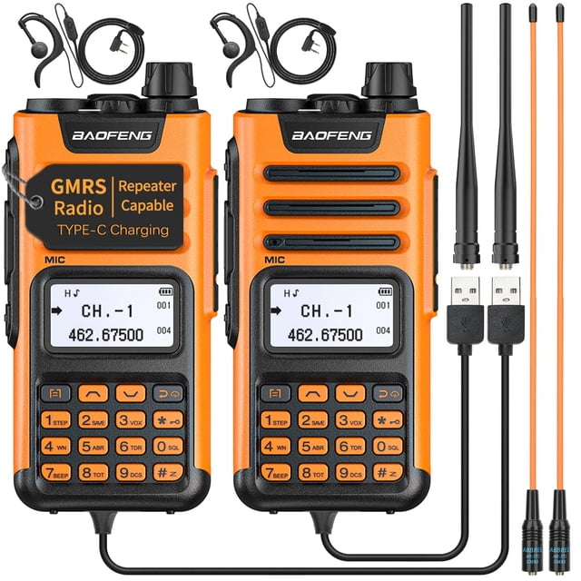 Radio bidireccional BAOFENG GM-15 Pro 8W GMRS recargable de largo alcance