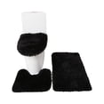 thumbnail image 1 of 3PCS Bath Mat Toilet Lid Cover U-Shaped Rug Non Slip Soft Floor Rug Water Absorbent Solid Door Mat Bathroom Rug Carpet Seat Cover Rug Set, 1 of 6