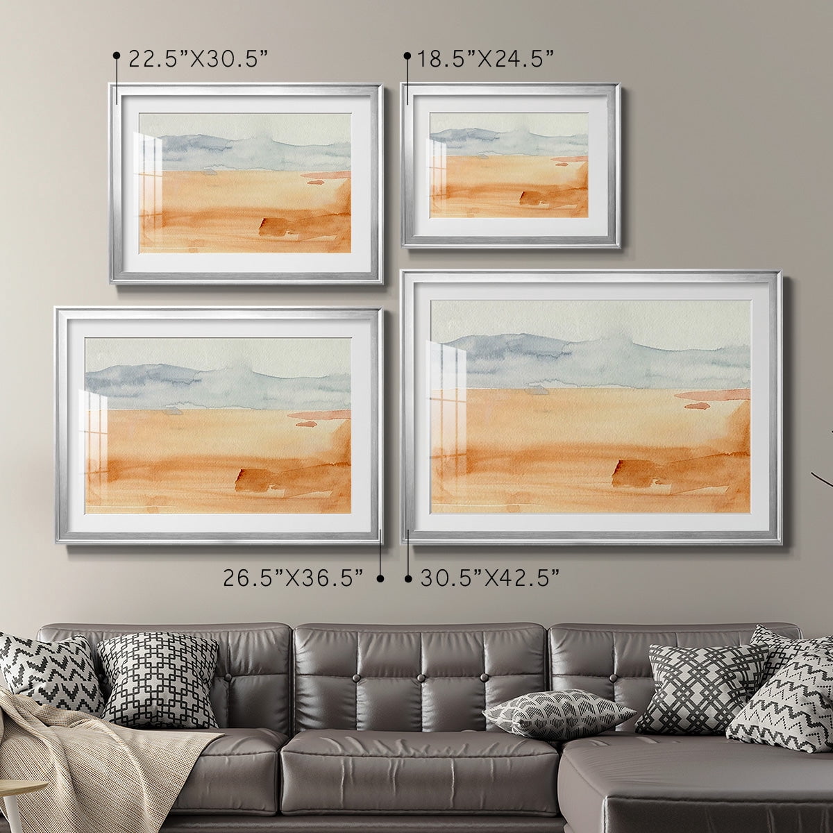 Ash Blue Horizon II Premium Framed Print - Ready to Hang