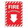 thumbnail image 2 of Sigo Signs, Fire Extinguisher Sign, with Down Arrow (2 Pack) 10x7 Inches, 4 Mil Vinyl Decal Stickers Weather Resistant, Made in USA, 2 of 4