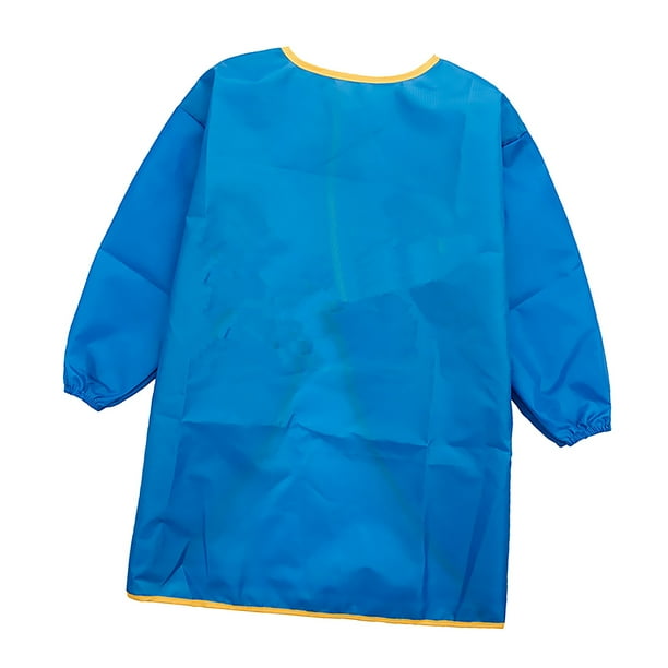 Niños Niños Delantal De Manga Larga Dibujo Pintura Impermeable Smock Azul M SM SunniMix Delantal para niños