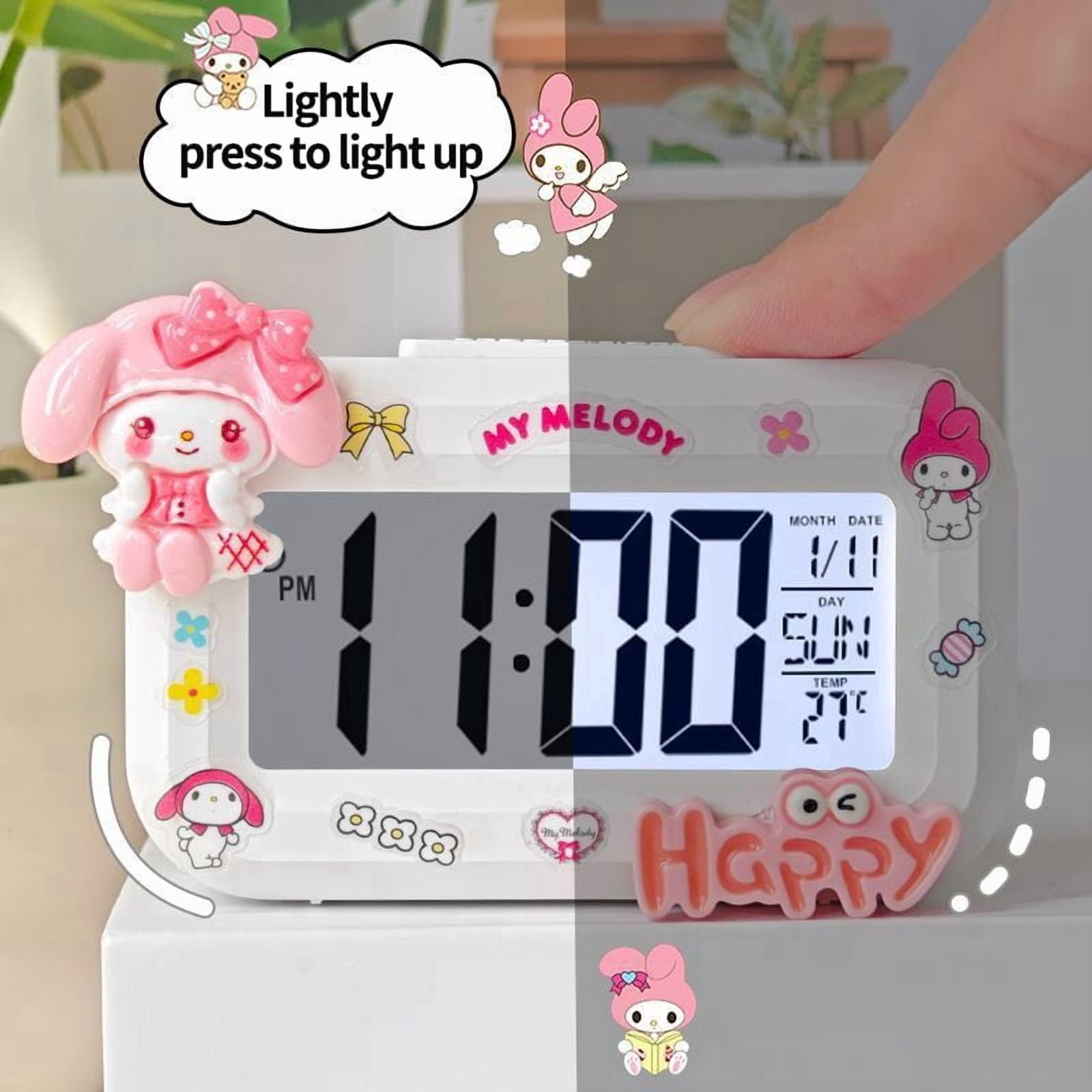 Kawaii Alarm Clock Cute Desk Clock School Digtal Alarm Clock Birthday Gifts LED Desktop Clock Accessiories