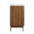 thumbnail image 3 of Single Sink Vanity Cabinet, Walnut White, Wood, Hotel Bedroom Bathroom, Modern Contemporary HB36313, 3 of 15