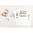thumbnail image 4 of Inkdotpot 30 Baby Shower Invitation Cards Safari Jungle Animals Fill In Blank Invites, 4 of 7