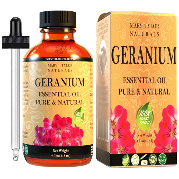 Geranium Essential Oil (4 oz), Premium Therapeutic Grade, 100 Pure and