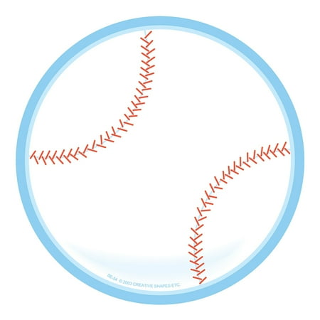Creative Shapes Notepad, Baseball, Large, 50 sheets/pk, Set of 6pks