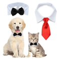 thumbnail image 4 of Fabric Adjustable Neck Ring for Puppy Kitten Pet Accessories Pet Costumes Dog Bow Tie Dog Collar Cat Collar BLACK L PET TIE, 4 of 8