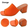 thumbnail image 3 of Zapatos Vestir Slip On Slides Sandalias Tacón Grueso Bloque Punto para Mujer, 3 of 9