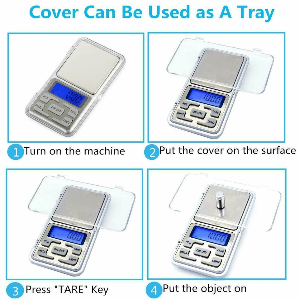 Portable 200G X 0.01G Mini Digital Scale Jewelry Pocket Balance Weight Gram Lcd