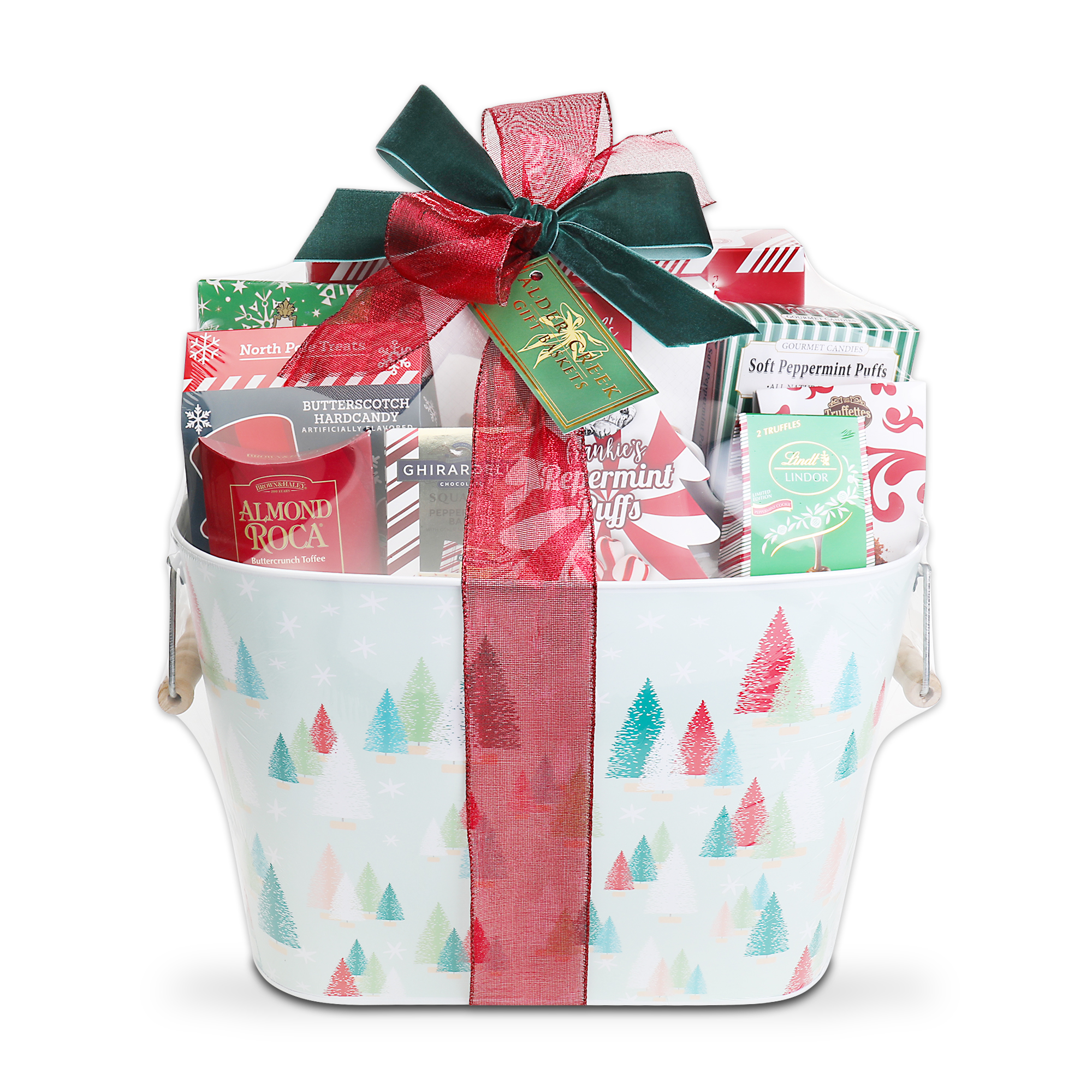 Alder Creek Gift Baskets Winter Holiday Trees Gift Tote (11 Items per Gift)