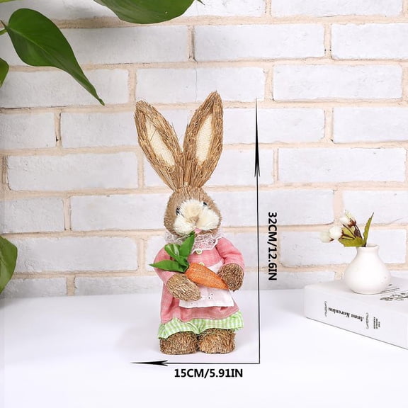 EUDIDV Home Decor Clearance Easter Simulation Bunny Home Garden Bunny Decoration Creative Straw Bunny Home Decor Items