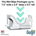 thumbnail image 6 of Gadjit Baby Wipes Wall Mounted Dispenser (2 Pack) | Mounts on a Wall Baby Wipe Holder and Holds Up to a 84 Count Pack of Wipes | Keeps Wipes Within Easy Reach | One-Handed Wipes Dispensing, 6 of 9