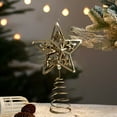 thumbnail image 5 of Golden Five Pointed Star Christmas Tree Topper - Iron Star Tree Top Decoration Festive Holiday Ornament for Christmas Tree Window Home Decor, 5 of 6