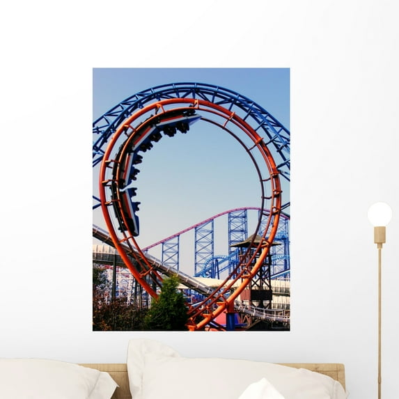 Loop-the-loop Wall Mural Decal by Wallmonkeys Vinyl Peel and Stick Graphic (24 in H x 18 in W)