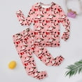 thumbnail image 2 of DHFJKG Boys Girls Christmas Outfits Set Long Sleeve O-Neck Cute Santa Claus Print Soft Comfy Outfit For Home Kids Toddler Leisure Xmas 2 Piece Sets, 2 of 5