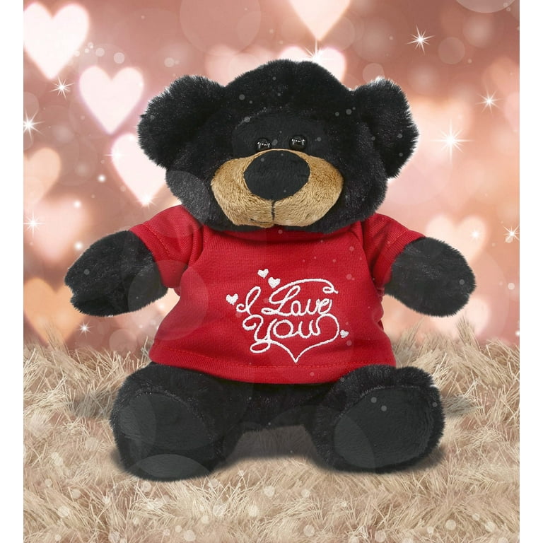 I Love You Polar Bear Plush - 10 Inch Valentine Stuffed Animal With Red Shirt & Personalization