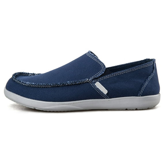 SPATI Men's Canvas Linen Slip On Loafer Lightweight Breathable Casual Orthopedic Travel Office Beach Walking Shoes for Men