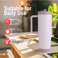 thumbnail image 7 of Built 40 oz Cascade Flip Straw Tumbler, Double Wall Insulated Bottle, Gym & Sport Bottles - Stainless Steel & Straw Lid, Leak-Proof, Soft Bumper Base, Portable BPA-Free (Lavender), 7 of 7