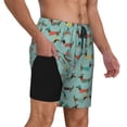 thumbnail image 2 of Vsdgher winter ski Dachshund for Mens Swim Trunks with Compression Liner Swim Shorts Swim Suits Board Shorts-X-Large, 2 of 6