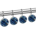 thumbnail image 5 of HemaKayy 12 Pcs Decorative Marble Shower Curtain Hooks - Elevate Your Home Decor - Rust-Proof Stainless Steel Rings for Bathroom, Bedroom, Kitchen - Easy to Install & Durable - Blue Gold Liquid, 5 of 5