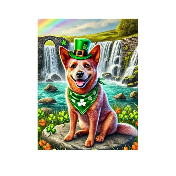 Australian Cattle Dog Red - Best of Breed DCR Saint Patricks Day Garden Flag 12" x 17"