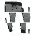thumbnail image 4 of Ma Croix Mens Slim Fit Jogger Pants with Multi Designs Hip Hop Stripe Color Block Zipper Accent Pockets, 4 of 4