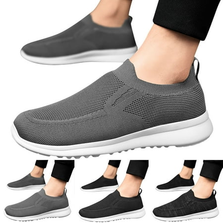

Aayomet Mens Slip on Sneakers Men Sports Shoes Fashion Summer New Pattern Simple Solid Color Comfortable Non Slip Slip On Gray 7.5