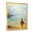 thumbnail image 2 of Designart "Serene Meditation by the Sea I" Spiritual Framed Wall Art - Global Yellow Meditation Living Room Framed Canvas Art, 2 of 6