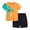 Orange, variant on ibiyuan Boys Clothes Size 6 Toddler Boy Outfits 3t Funny Graphic Quality Short Sleeve T-Shirt and Shorts 2 Piece,4-5 Years,Orange