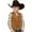 Khaki, variant on PMVFHDE Boys Tops Retro Boys Cowboy Vest Suede Leather Costume Style V Neck Casual Western Vest Vintage Waist Coat Boy Clothes Black，110