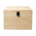 thumbnail image 2 of Caja de madera sin terminar, cofre del tesoro, caja de recuerdos multiusos, organizador de joyas 25 cm x 175 cm x 175 cm, 2 of 9