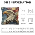 thumbnail image 5 of Orinice Bald Eagle Flag Sky Graphic Decorative Throw Pillow Cover for Home Couch Living Room Bed Sofa 24x24in, 5 of 5