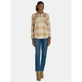 thumbnail image 2 of Time and Tru Women's Cozy Flannel Shacket, Sizes S-XXXL, 2 of 5
