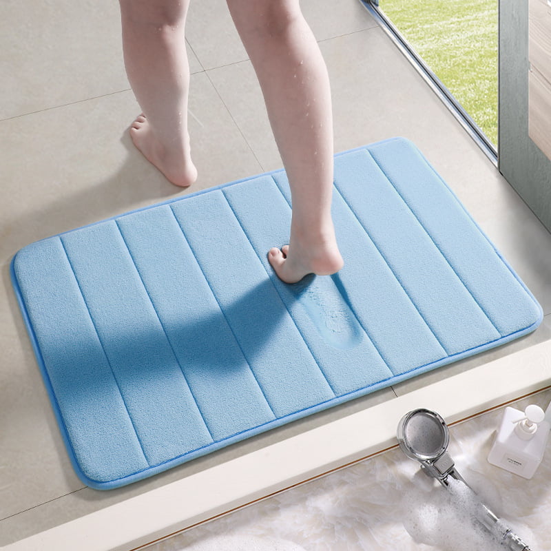 Soft Absorbent Pads Memory Foam Non-slip Mat Bathroom Kitchen Floor Rugs 