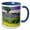 Blue/White, variant on 3drose, Usa, Washington, Sequim, Lavender Field in Full Boom., 11oz Two-tone Yellow Mug