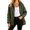 Green, variant on Womens Winter Hooded Casual Outwear & Jackets Solid Color Zip Up Hooded Long Sleeve Casual Outer Top With Elastic Cuff Side Pockets For Outdoor Sports Daily Street Wear