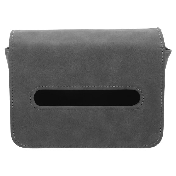 OHOIOLLA Organizador De Pañuelos Para Auto Con Material De Piel Y Simple En Color Gris