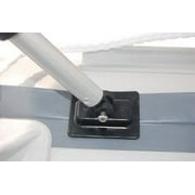 BRIS Boat Bimini Top Gray 600D Polyester Aluminum Frame Bimini Top (32-34 W x 45 H x 55 L)