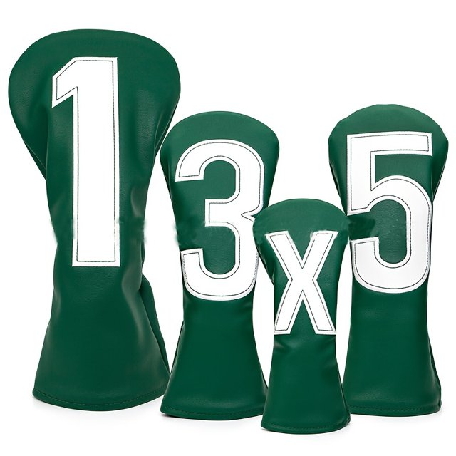 Protect Your Golf Clubs With This Waterproof Printed Golf Club Cover, Golf Accessory! White 4pcs