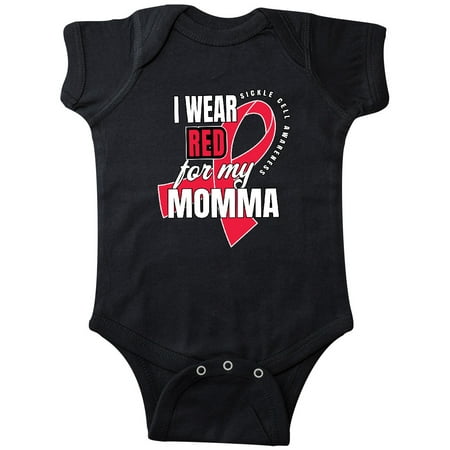 

Inktastic Sickle Cell Awareness I Wear Red For My Momma Gift Baby Boy or Baby Girl Bodysuit