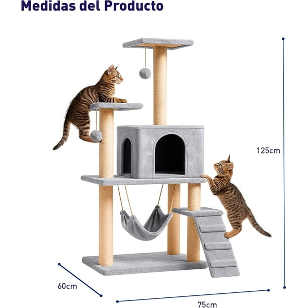 Torre para Gato M Bluelander con Juguete Colgante y Rascador
