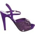 thumbnail image 5 of Womens Bev Platform Pump,Purple Sequins,10.5 M US, 5 of 7