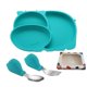 thumbnail image 1 of Plato de cena dieléctrico para bebés Plato de cena de silicona con ventosa para niños Vajilla para bebés Plato de cena de silicona integrado para niños, 1 of 6