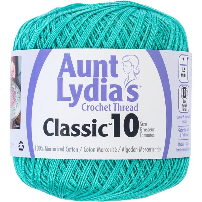Coats 154962 Aunt Lydias Classic Crochet Thread Jade, Size 10