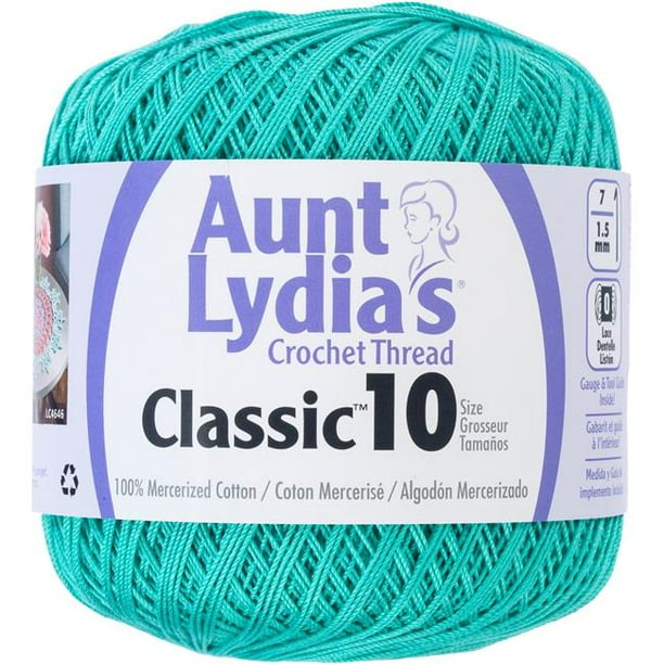 Coats 154962 Aunt Lydias Classic Crochet Thread Jade, Size 10